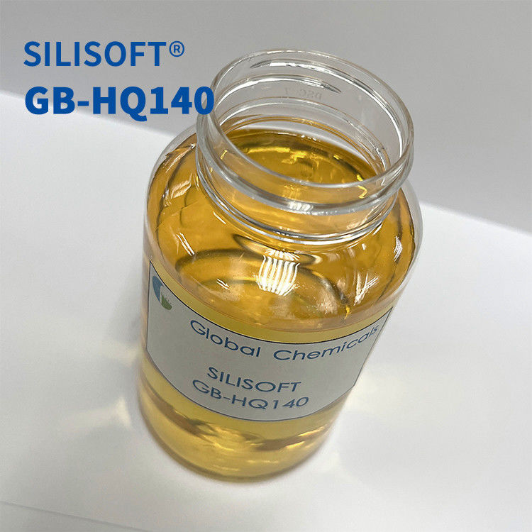 Niedriggelbendes hydrophiles Silikon-Weichmacher für Baumwollgewebe SILISOFT GB-HQ140 mit guter Glattigkeit und innerem weichem Griff