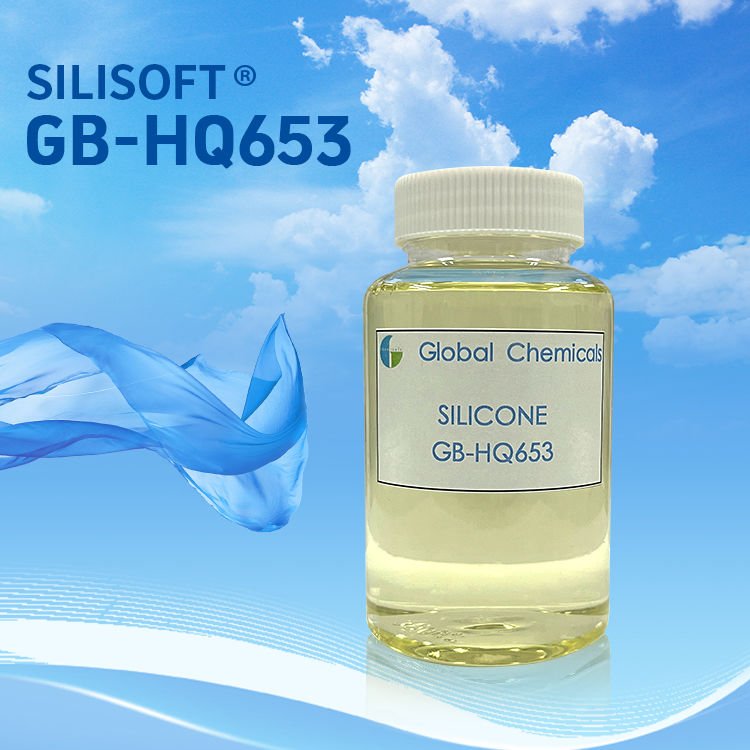 Chemiefaserweiches & flauschiges Silikon SILISOFT GB-HQ653 mit geringer Vergilbung und ohne Einfluss auf den Farbton des Gewebes