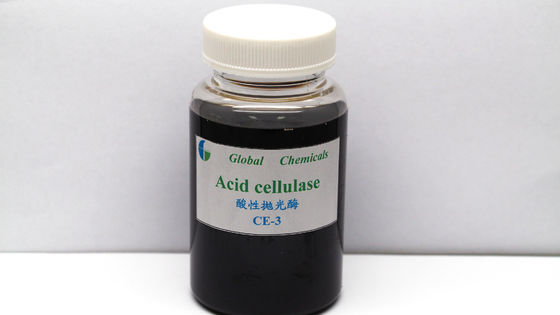 Braune flüssige Textilenzymen Säure-Cellulose-Enzym CE-3 mit Textilchemikalien